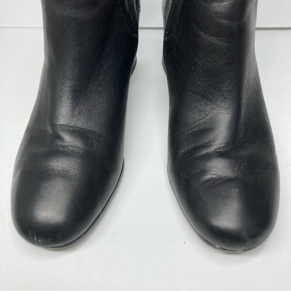 Via Spiga Black Leather Upper Ankle Boots Heeled 2.5" Size 8.5 Zip Closure - Picture 6 of 16
